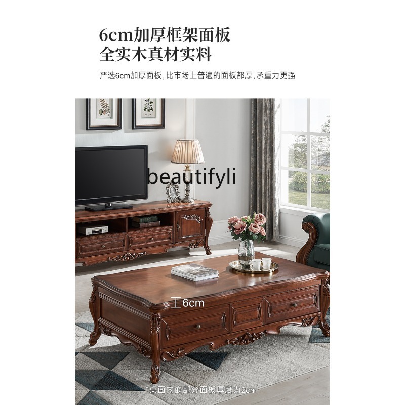 All solid wood coffee table Am - đánh giá và giá Draw Coffee And Tea