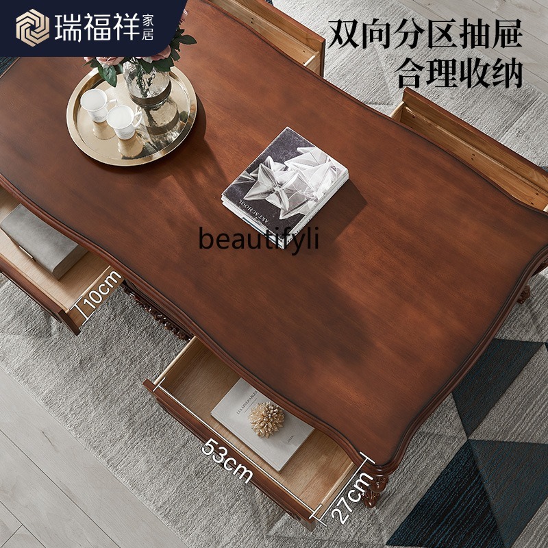 All solid wood coffee table Am - đánh giá và giá Draw Coffee And Tea