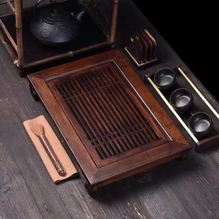 Wooden Tea Set with Water Stor - đánh giá và giá Bamboo Tea Tray