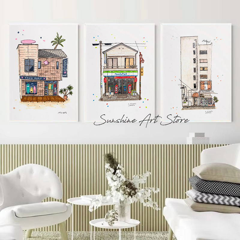 Traditional Japanese Building  - đánh giá và giá Coffee Tea Poster