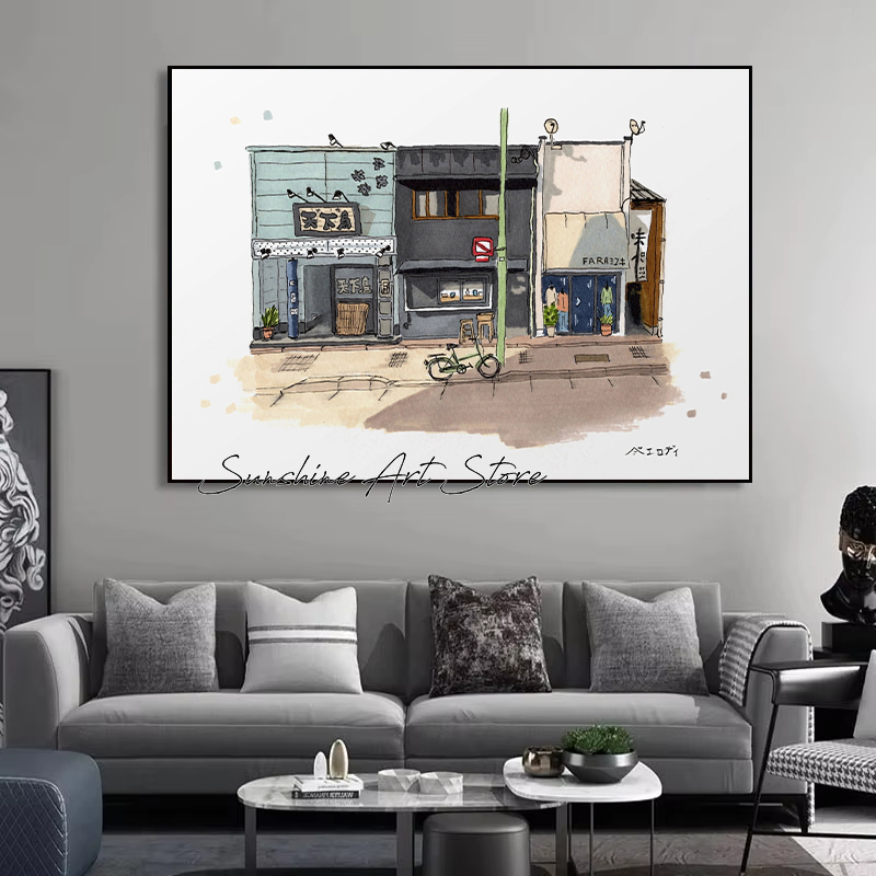 Traditional Japanese Building  - đánh giá và giá Coffee Tea Poster