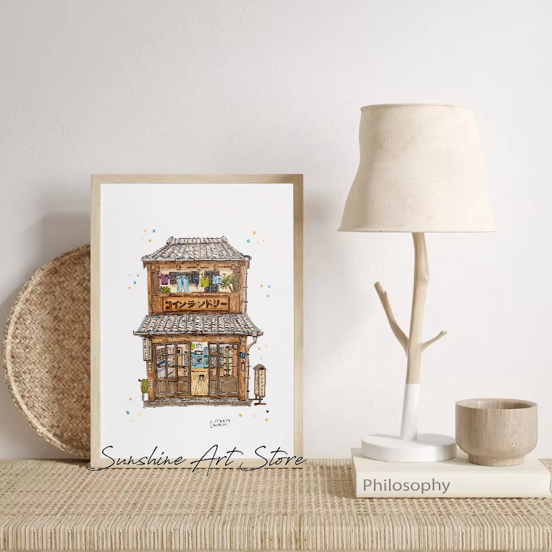 Traditional Japanese Building  - đánh giá và giá Coffee Tea Poster