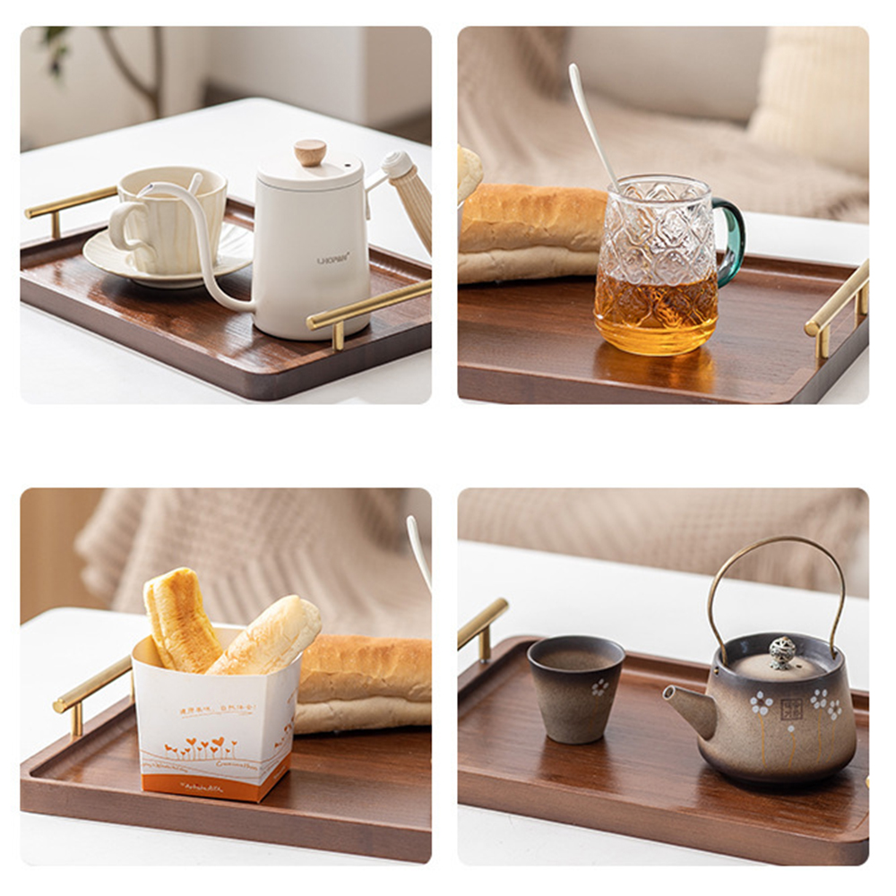 Wooden Serving Tray with Handl - đánh giá và giá Bamboo Tea Tray