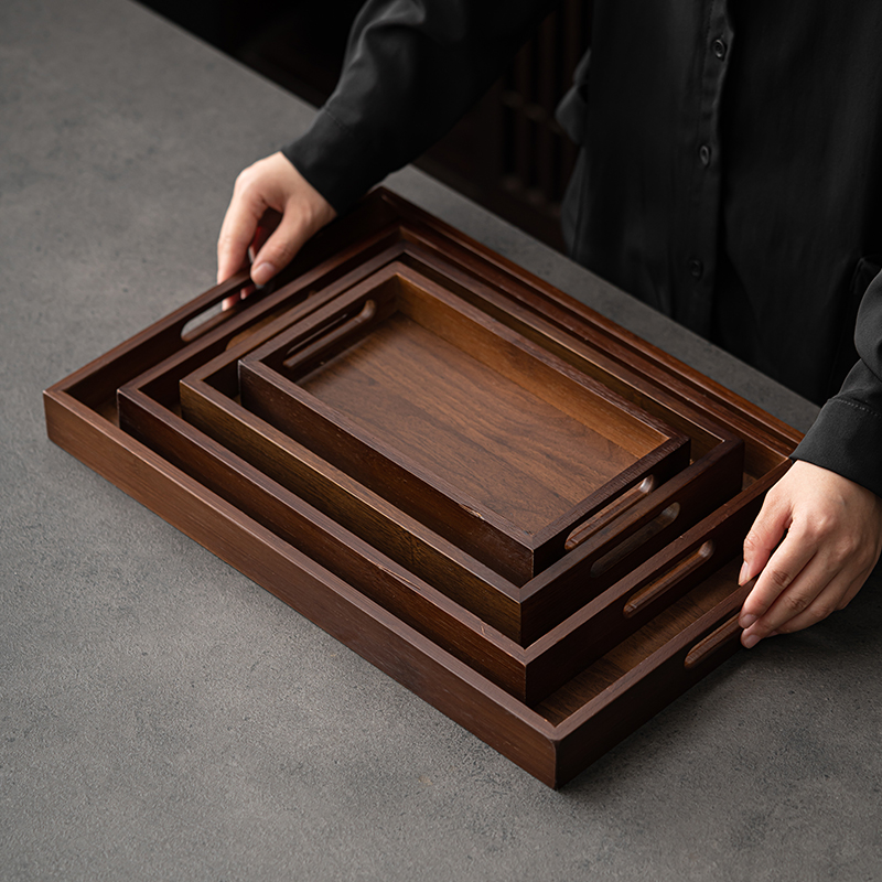 Large Size Rectangular Bamboo  - đánh giá và giá Bamboo Tea Tray