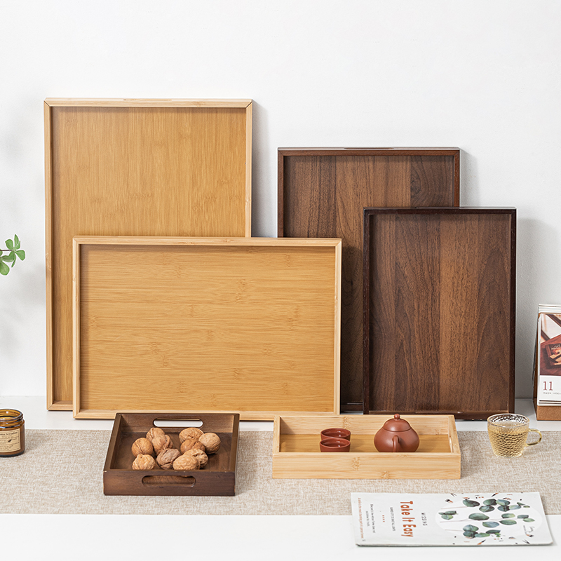 Large Size Rectangular Bamboo  - đánh giá và giá Bamboo Tea Tray